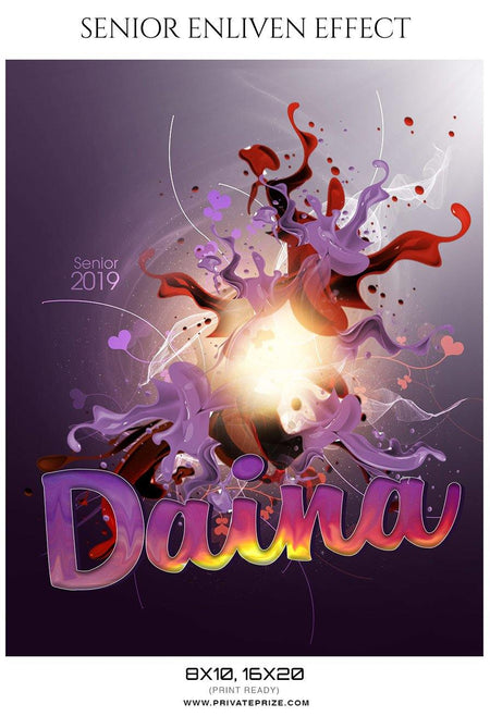 Daina - Senior Enliven Effect Photography Template - PrivatePrize - Photography Templates
