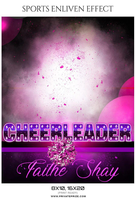 Faithe Shay - Cheerleader Sports Photography Template - PrivatePrize - Photography Templates