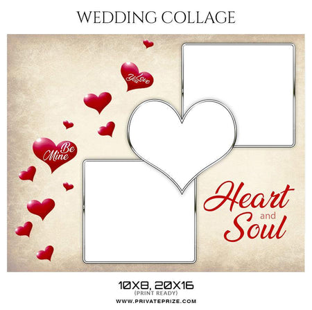 Heart and Soul - Valentine's Wedding Collage Templates - PrivatePrize - Photography Templates