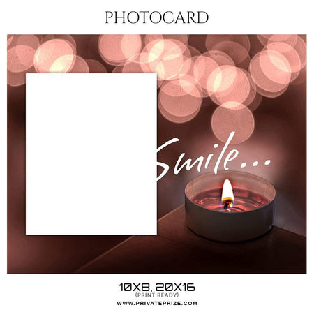 Smile - New Born Photo Card - PrivatePrize - Photography Templates