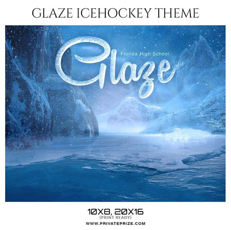 Glaze - Ice Hockey Themed Sports Photography Template - PrivatePrize - Photography Templates