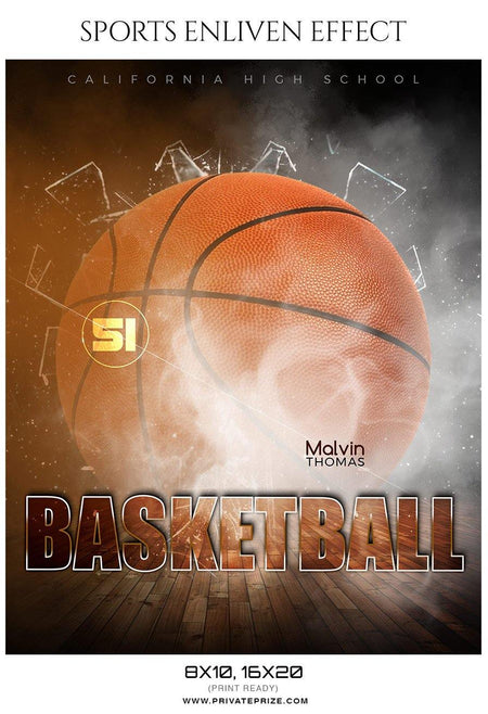 Malvin Thomas - Basketball Sports Enliven Effects Photography Template - PrivatePrize - Photography Templates