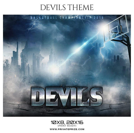 Devils - Basketball Sports Themed Photography Template - PrivatePrize - Photography Templates