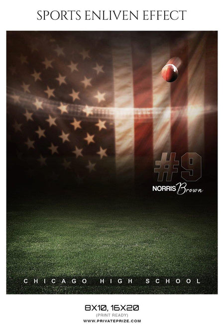 Norris Brown - Football Sports Enliven Effect Photography Template - PrivatePrize - Photography Templates