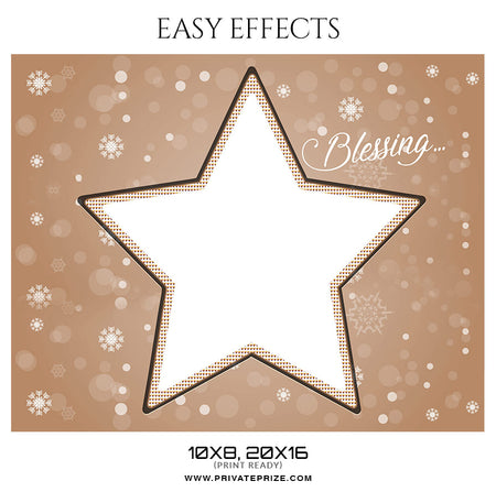Blessings - Christmas Easy Effects - Photography Photoshop Template