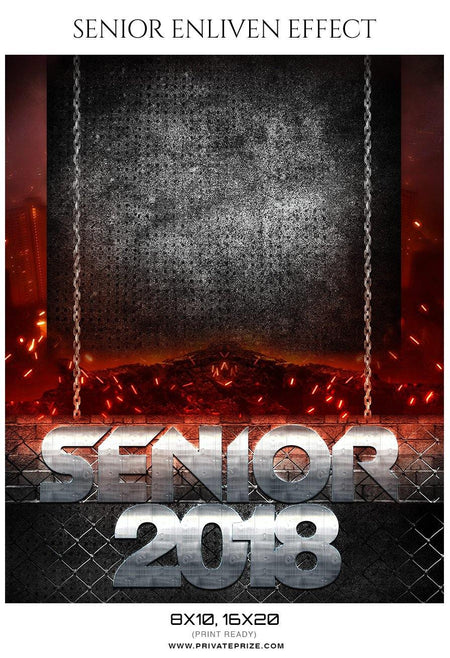 Senior 2018 - Senior Enliven Effect Photography Template - PrivatePrize - Photography Templates