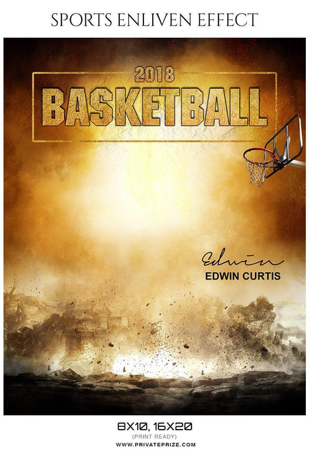 Edwin Curtis - Basketball Sports Enliven Effects Photography Template - PrivatePrize - Photography Templates