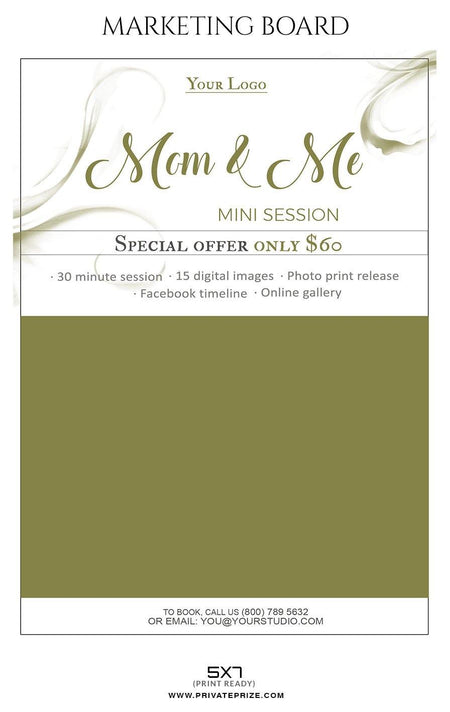 Mom $ Me - Mother's Day Marketing Board Flyer Templates - PrivatePrize - Photography Templates