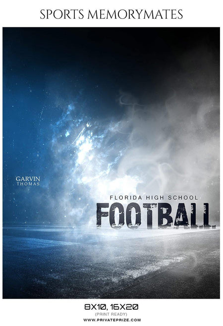 Garvin Thomas - Football Memory Mate Photoshop Template - PrivatePrize - Photography Templates