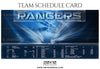 BASKETBALL RANGERS - SPORTS SCHEDULE CARD - Photography Photoshop Template