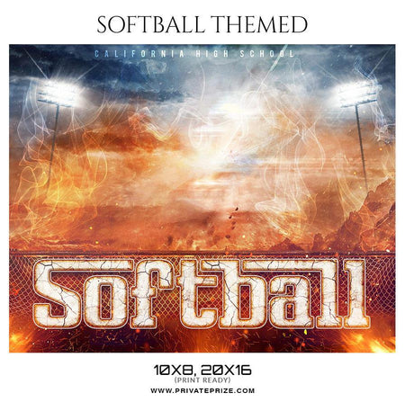 Softball - Sports Themed Photography Template - PrivatePrize - Photography Templates