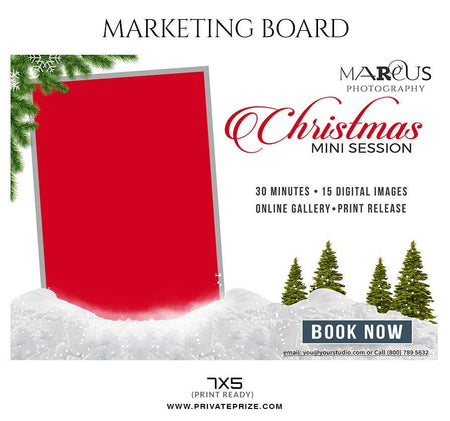 Christmas marketing Banner - Mini Session Flyer Template for Photographers - PrivatePrize - Photography Templates