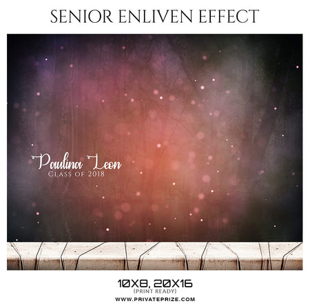 Paulina Leon - Senior Enliven Effect Photography Template - Photography Photoshop Template