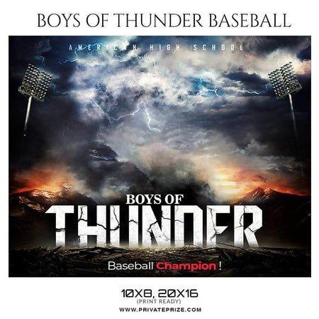 Boys Of Thunder - Baseball Sports Theme Sports Photography Template - PrivatePrize - Photography Templates
