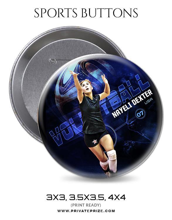 Nayeli Dexer - Volleyball Sports Button - PrivatePrize - Photography Templates