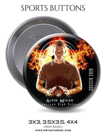 Alvin Micah - Soccer sports button - PrivatePrize - Photography Templates