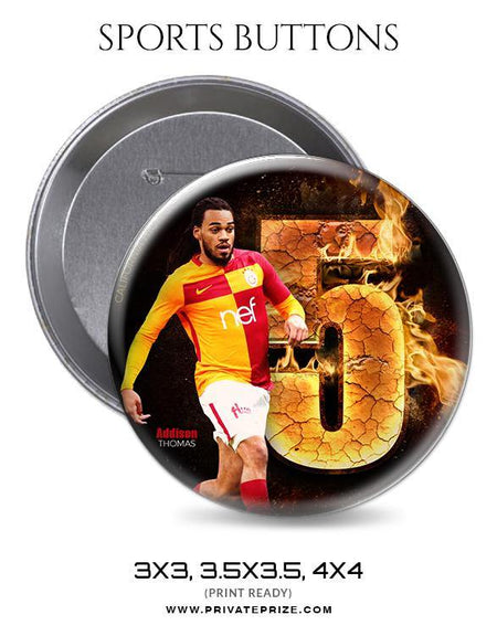 Addison Thomas - Soccer Sports Button - PrivatePrize - Photography Templates