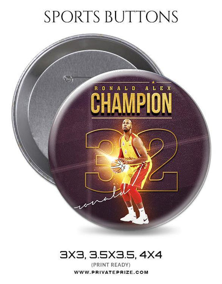Ronald Alex - Basketball Sports Button - PrivatePrize - Photography Templates