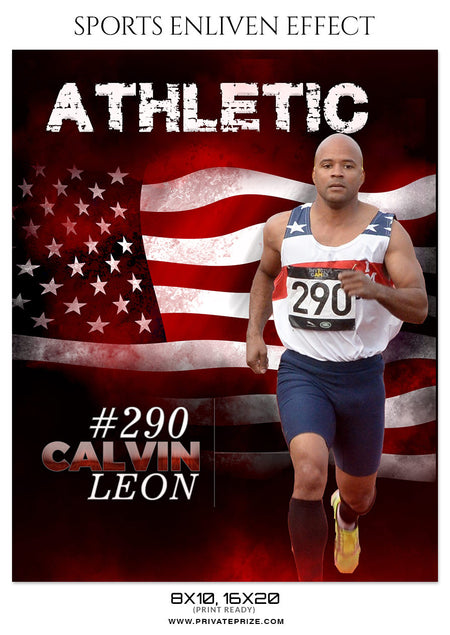 CALVIN LEON - ATHLETIC- SPORTS ENLIVEN EFFECT - Photography Photoshop Template