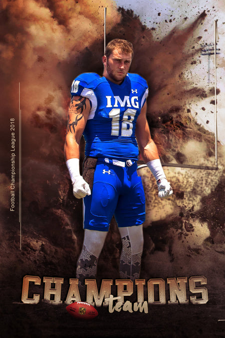 UNLOCKED Champions Themed Sports Template - Photography Photoshop Template