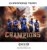 UNLOCKED Champions Themed Sports Template - Photography Photoshop Template