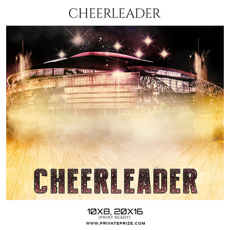 CHEERLEADER THEMED TEMPLATE - Photography Photoshop Template