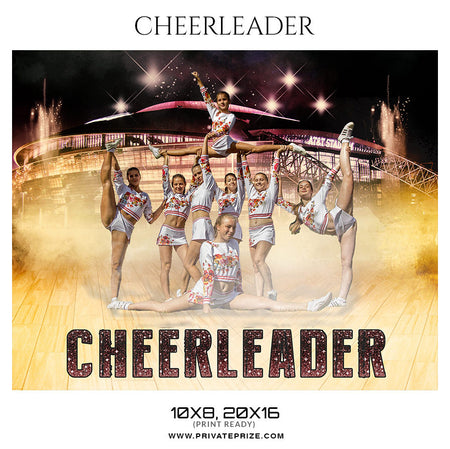 CHEERLEADER THEMED TEMPLATE - Photography Photoshop Template