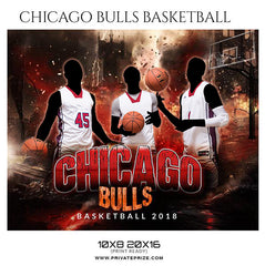 Chicago Bulls Basketball Themed Sports Photography Template