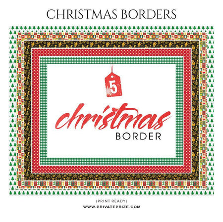 Christmas Border - Digital Frame - PrivatePrize - Photography Templates