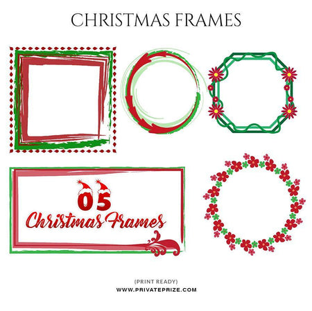 Christmas Frames - Digital Frame - PrivatePrize - Photography Templates