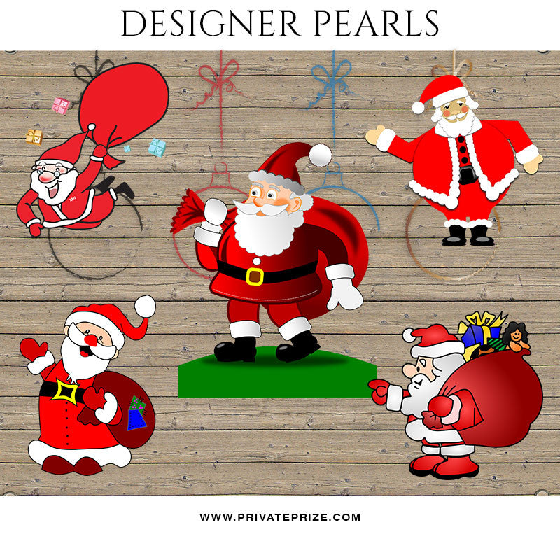 Santa Designer Pearls Set - Photography Photoshop Template