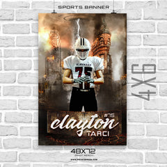 Clayton Tarci- Football Sports Banner Photoshop Template