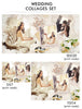 Wedding Collages Set - Just Married - Photography Photoshop Templates