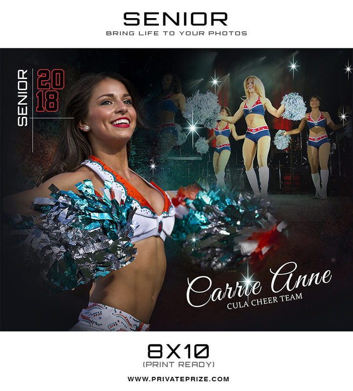 Carrie -Senior Enliven Effects Photoshop Template - Photography Photoshop Template