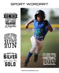 Sports Word Art Overlays - Don't Quit