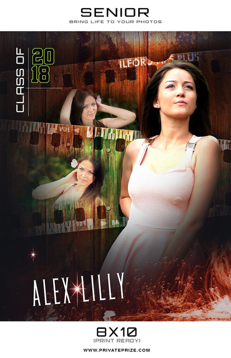 Alex -Senior Enliven Effects Photoshop Template - Photography Photoshop Template