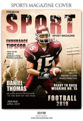 Football Sports Photography - Magazine Cover templates