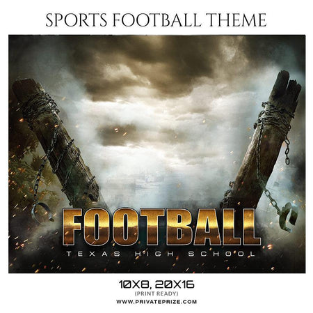 Football Themed Sports Photography Template - PrivatePrize - Photography Templates