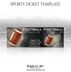 Football - Sports Ticket Template