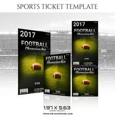 Football Sports Ticket Template