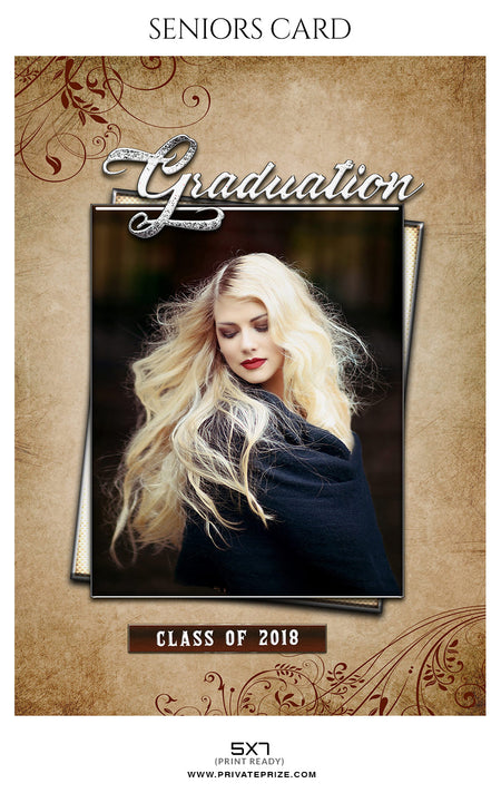 Calista Morgan  - Senior Photo Card - Photography Photoshop Template