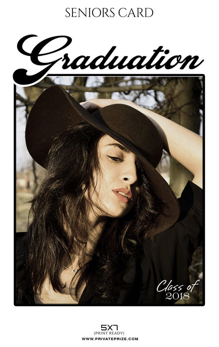 Blaine Bell - Senior Photo Card - Photography Photoshop Template