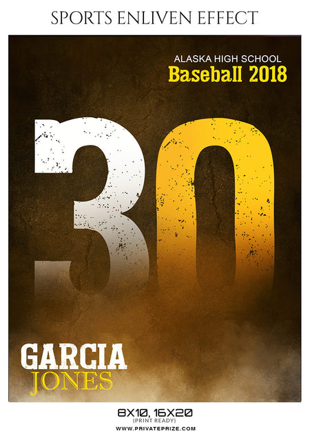 Garcia Jones - Softball Sports Enliven Effects Photography Template