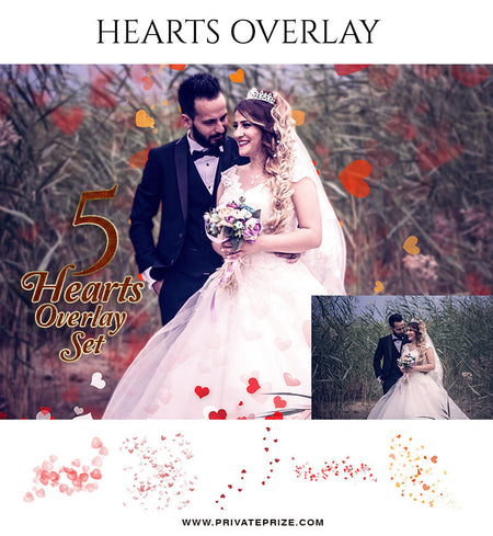 Hearts - Designer Pearls Overlays - Photography Photoshop Template