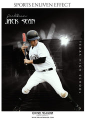 Jack Sean - Baseball Sports  Enliven Effects Photography Template
