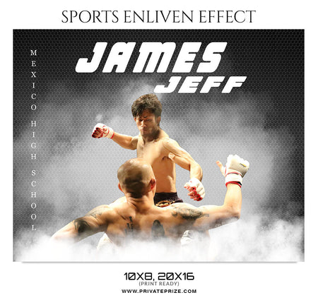 JAMES JEFF-WRESTLING - SPORTS ENLIVEN EFFECT - Photography Photoshop Template