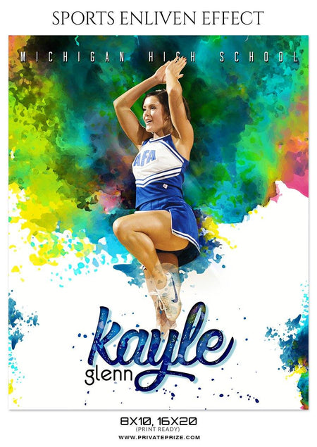 Kayle Glenn - Cheerleaders Sports Enliven Effect Photography Template - PrivatePrize - Photography Templates