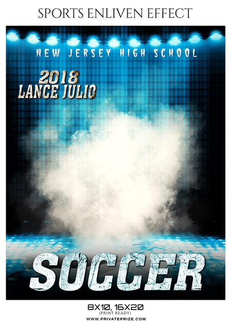 Lance Julio Soccer Sports Enliven Effects Photoshop Template - Photography Photoshop Template