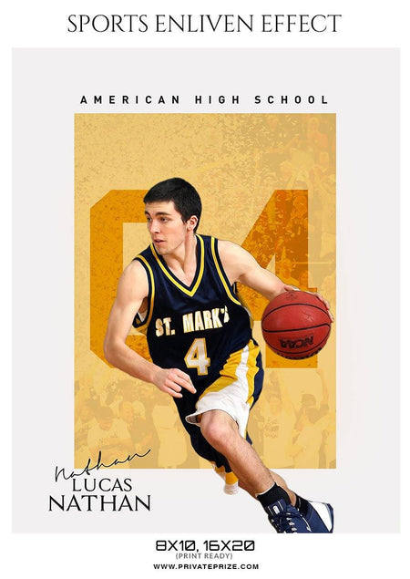 Lucas Nathan - Basketball Sports Enliven Effect Photography Template - PrivatePrize - Photography Templates