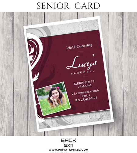 Lucy- Senior Photocard - Photography Photoshop Template